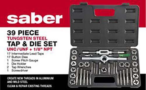 Saber S3 Tap and Die Set - UNC/UNF and 1/8" NPT - 8050-S32