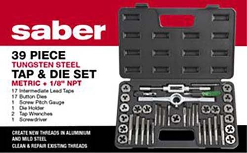 Saber S4 Tap and Die Set - Metric and 1/8" NPT - 8050-S4 - AIMS Industrial Supplies