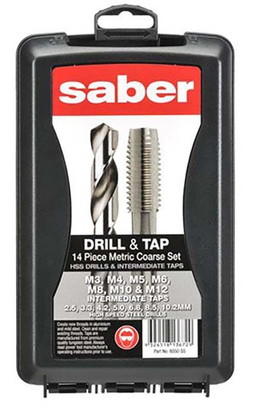 Saber S5 Drill and Tap Set - Metric Coarse - 8050-S5 - AIMS Industrial Supplies