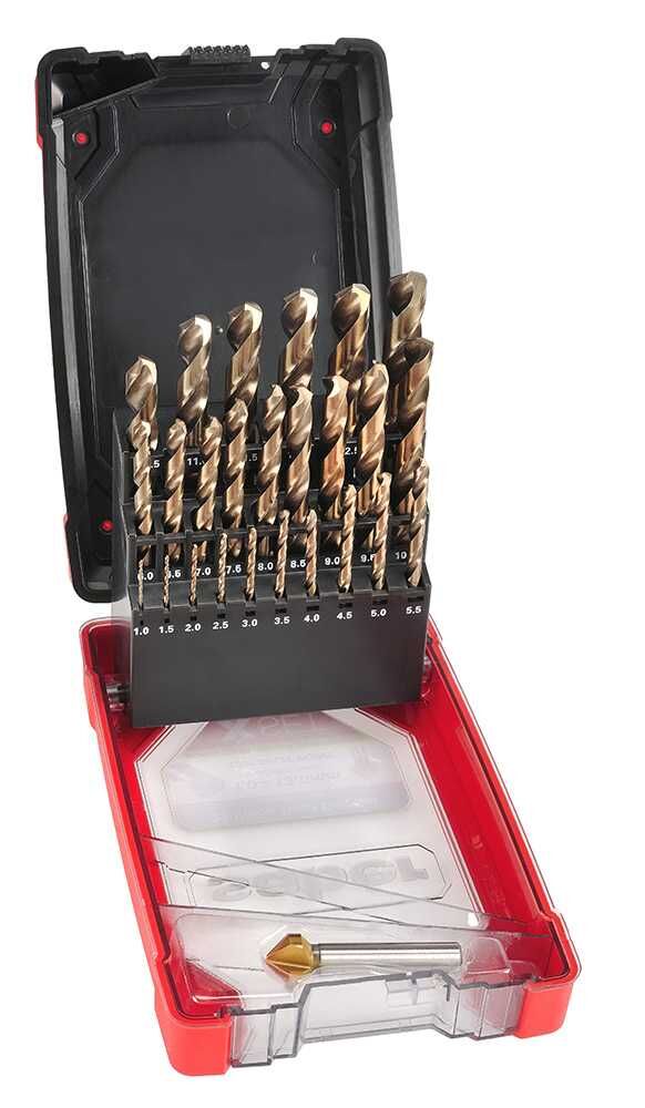 Saber X - SET HSS - Co5 (Cobalt) 1 - 13mm Twist Drill Set with Bonus Countersink - AIMS Industrial Supplies