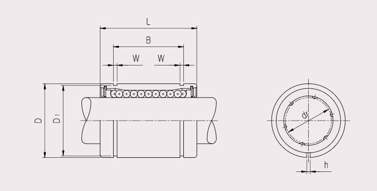 Samick LME30UUAJ 30mm Linear Bushing (LME_AJ) - European Standard - AIMS Industrial Supplies