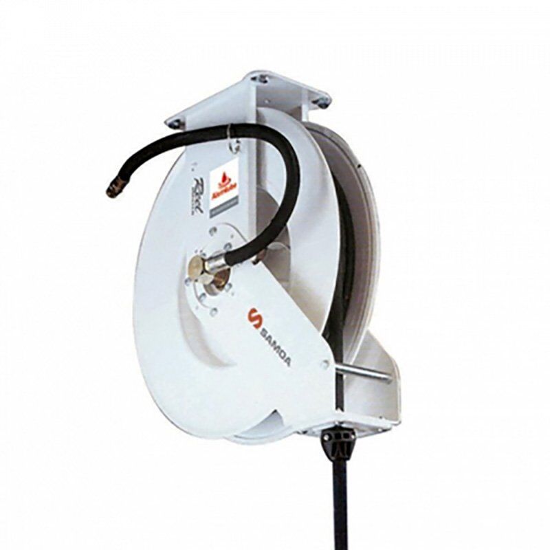 Samoa 15m x 10mm Twin Pedestal High Pressure Washdown Hose Reel 504450 - AIMS Industrial Supplies