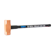 Sando copper head sledge hammer with a medium-length black handle, head on the left, side-on view