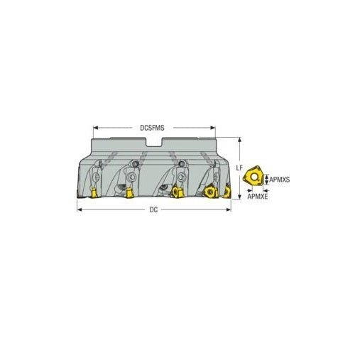 Seco 6 Square Shoulder Milling Cutter Arbor - Adjustable Cassettes - AIMS Industrial Supplies