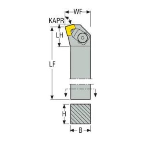 Seco Clamp Lock Right - K Type - S Insert Shape3