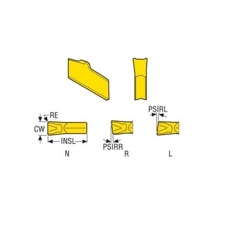 Seco CP600 Parting Off Insert - Left 16 Chipbreaker2