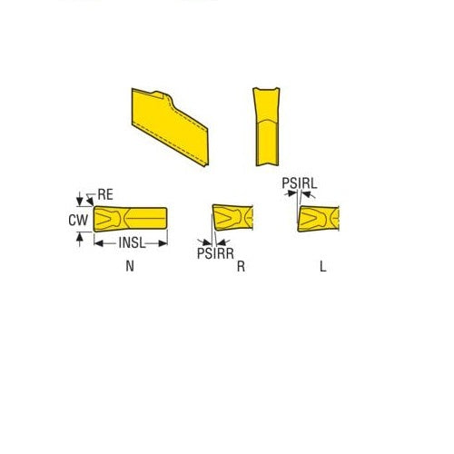 Seco CP600 Parting Off Insert - Right 12 Chipbreaker2