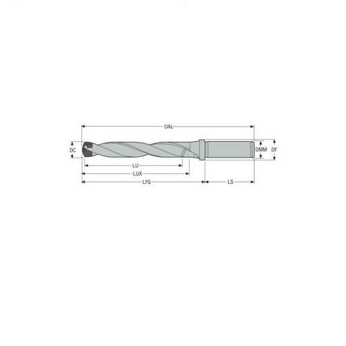 Seco Cylindrical SD405 Crownloc Plus Exchangeable Tip Drill - AIMS Industrial Supplies