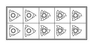 Seco External Snap-Tap® Thread Turning Insert 16mm CP500 V Profile 60° Thread 16V60,CP500 Pack of 103