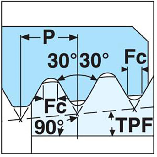 Seco External Snap-Tap® Thread Turning Insert 4.71 x 22mm Right 4-4 TPI CP500 PAC Thread 22ER4PAC,CP500 Pack of 22