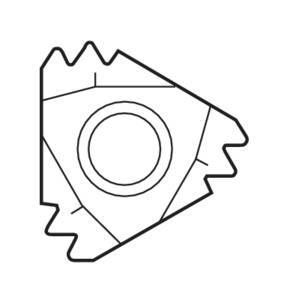Seco External Snap-Tap Thread Turning Insert 6.15 x 27mm Right 8-8 TPI CP500 NPT Thread 2 Teeth 27ER8NPT2M,CP500 Pack of 23