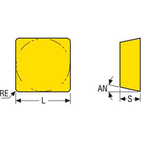 Seco General Turning Insert 0.8 x 3.18 x 12.7mm 883 Grade Neutral (SPGN) SPGN120308,883 Pack of 102