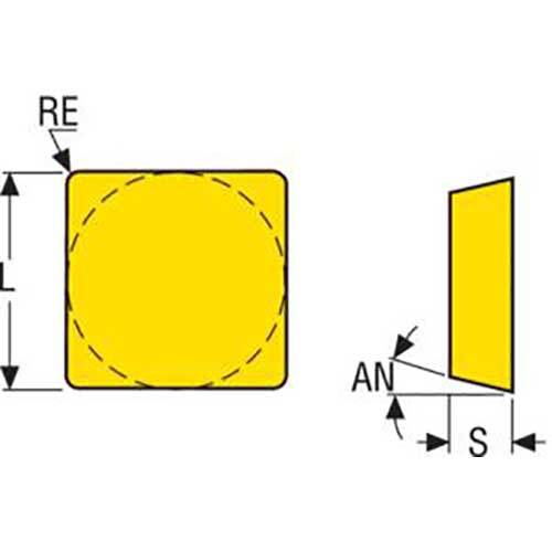 Seco General Turning Insert 0.8 x 3.18 x 12.7mm 890 Grade Neutral (SPGN) SPGN120308,890 Pack of 102