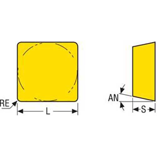 Seco General Turning Insert 0.8 x 3.18 x 12.7mm CP200 Grade Neutral (SPGN) SPGN120308,CP200 Pack of 102