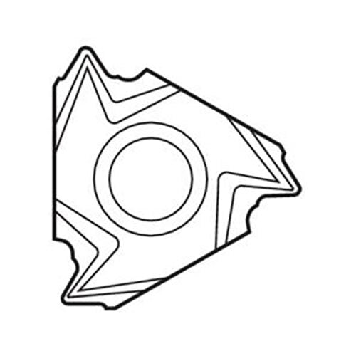 Seco Internal Snap-Tap® Thread Turning Insert 3.47 x 16.5mm Left 2-2 Thread Pitch CP300 ISO Thread-G1 16NL2.0ISO-G1,CP300 Pack of 24