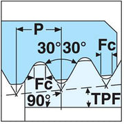 Seco Internal Snap-Tap® Thread Turning Insert 3.47 x 16.5mm Right 12-12 TPI CP500 Thread 16NR12BUT-S31220,CP500 Pack of 21
