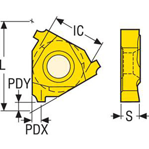 Seco Internal Snap-Tap® Thread Turning Insert 4.71 x 22mm Right 5-5 TPI CP300 Buttress, 1°47’ Thread 22NR5BUT2.5,CP300 Pack of 22