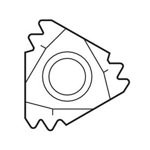 Seco Internal Snap-Tap® Thread Turning Insert 6.15 x 27mm Right 3-3 Thread Pitch CP500 ISO Thread 2 Teeth 27NR3.0ISO2M,CP500 Pack of 24