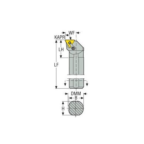 Seco Internal Turning Toolholder Solid Steel Multiple Lock 300 x 32 x 16mm Right 90° T Insert Shape S32T-MTFNR16 - AIMS Industrial Supplies