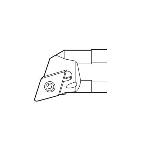Seco Internal Turning Toolholder Steel Screw Lock 254 x 19.05 x 24.89mm Right 107.5° D Insert Shape A12-SDQNR-33