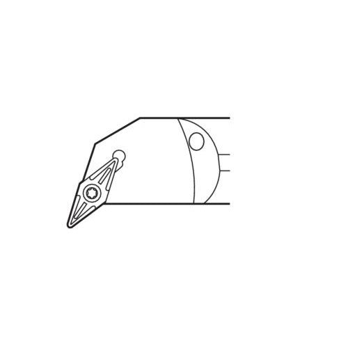 Seco Internal Turning Toolholder Steel Screw Lock 254 x 19.05 x 28.58mm Right 107.5° V Insert Shape A12-SVQBR-23