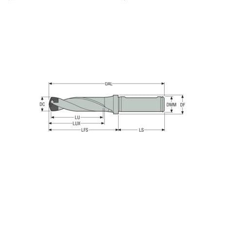 Seco ISO 9766 SD403 Crownloc Plus Exchangeable Tip Drill - AIMS Industrial Supplies
