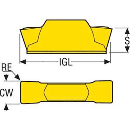 Seco Multi Directional Turning Insert 4.5 x 4 x 15.9mm Grade TGP25 Size 16 F Type - FT LCMF160404-0400-FT,TGP25 - Pack of 102