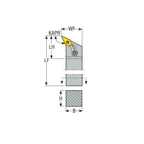 Seco Multiple Lock Left - T Type - V Insert Shape2