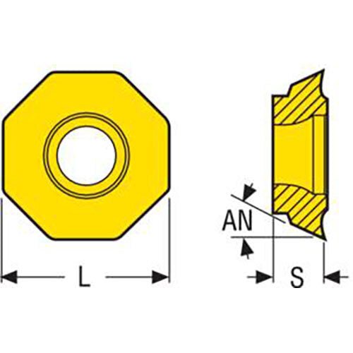 Seco Octomill Face Milling Insert Size 05 3.77 x 12.7 x 12.7mm Neutral Grade F30M X Type M05 Designation OFEX05T305N-M05,F30M Pack of 10 - AIMS Industrial Supplies