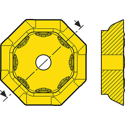 Seco Octomill Face Milling Insert Size 07 4.86 x 18.02 x 18.02mm Right Grade MK1500 R Type M15 Designation OFMR070405TR-M15,MK1500 Pack of 103