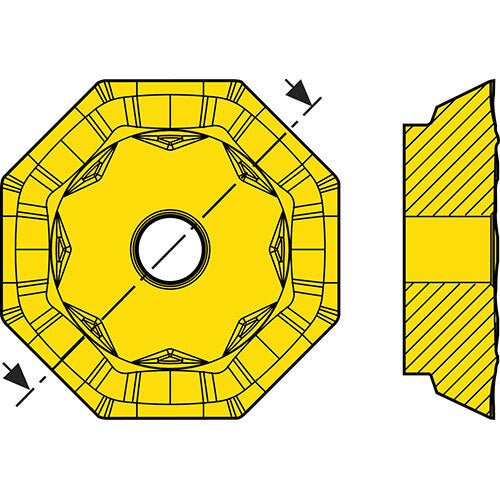 Seco Octomill Face Milling Insert Size 07 4.56 x 17.94 x 17.94mm Neutral Grade F30M R Type M10 Designation OFER070405N-M10,F30M Pack of 10 - AIMS Industrial Supplies