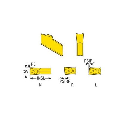 Seco Parting Off Left Insert TGP45 3.1mm 14 Chipbreaker 150.10-3L6-14,TGP45 - Pack of 102