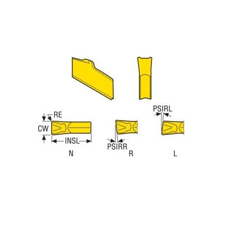 Seco Parting Off Left Insert TGP45 3.1mm 16 Chipbreaker 150.10-3L6-16,TGP45 - Pack of 102