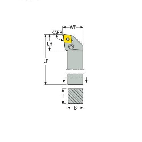 Seco Pin Lock Left - L Type - C Insert Shape2