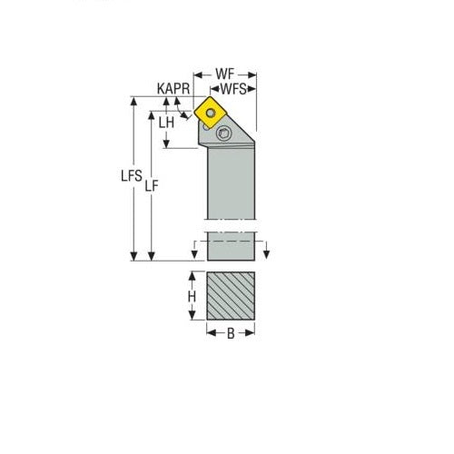Seco Pin Lock Left - S Type - S Insert Shape2