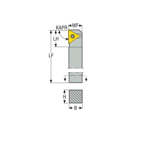 Seco Screw Lock Left - J Type - T Insert Shape2