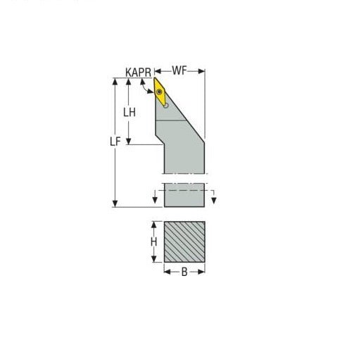Seco Screw Lock Left - J Type - V Insert Shape - 5° ISCA - AIMS Industrial Supplies