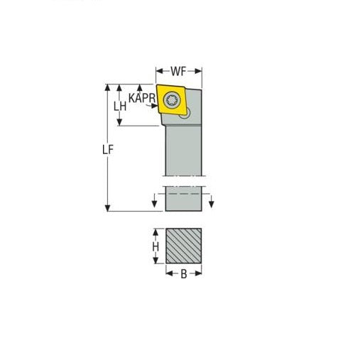 Seco Screw Lock Left - L Type - C Insert Shape - 2mm I.C.2