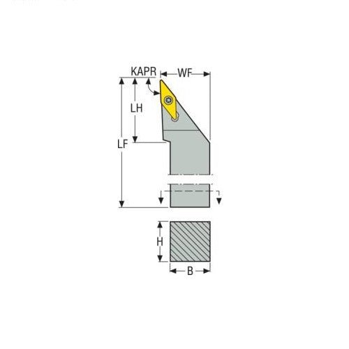 Seco Screw Lock Left - L Type - V Insert Shape - AIMS Industrial Supplies
