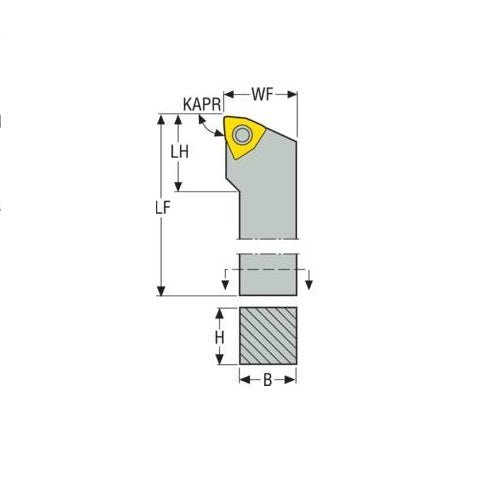 Seco Screw Lock Left - L Type - W Insert Shape - AIMS Industrial Supplies