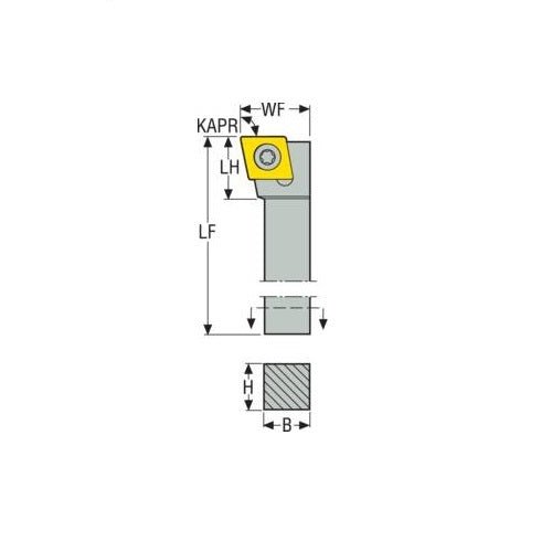 Seco Screw Lock Right - F Type - C Insert Shape - AIMS Industrial Supplies