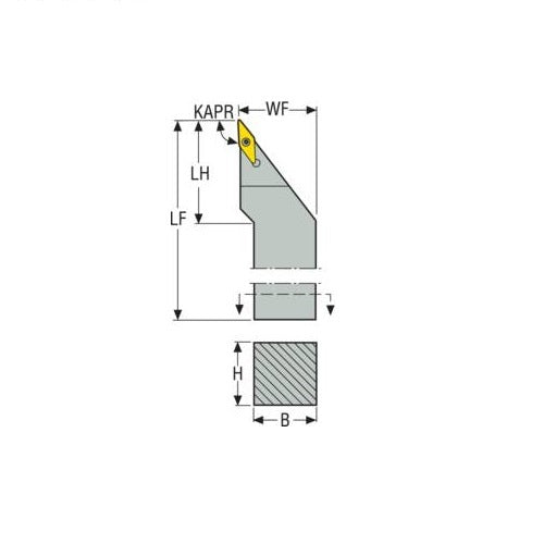 Seco Screw Lock Right - J Type - V Insert Shape - 5° ISCA2