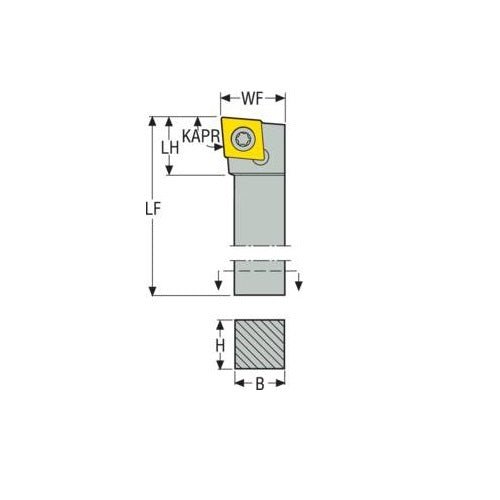 Seco Screw Lock Right - L Type - C Insert Shape - 20mm LH - AIMS Industrial Supplies