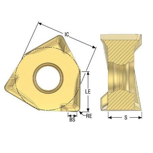Seco Sqaure Shoulder Milling Cutter Insert - Grade MP3000 - AIMS Industrial Supplies