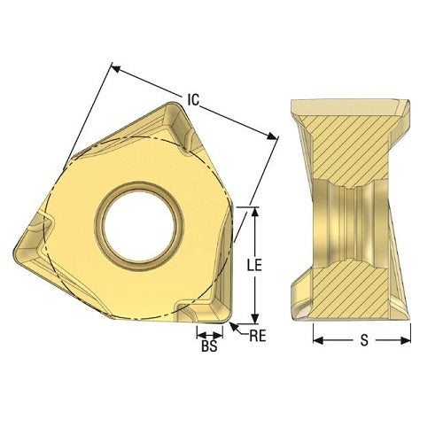 Seco Sqaure Shoulder Milling Cutter Insert - Grade MP30002