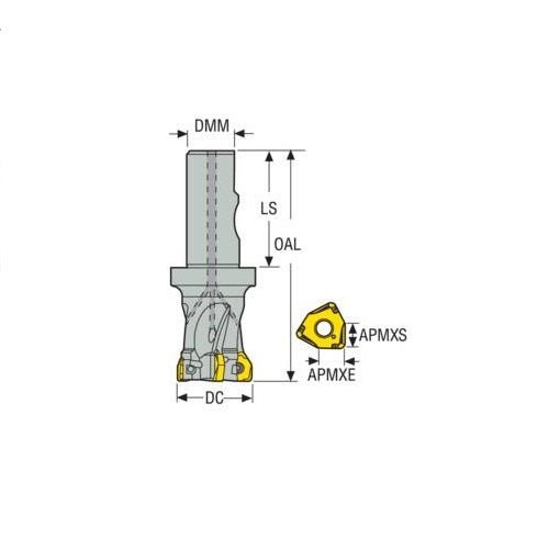 Seco Square 6 Shank Shoulder Milling Cutter .3S - SecoWeldon - AIMS Industrial Supplies