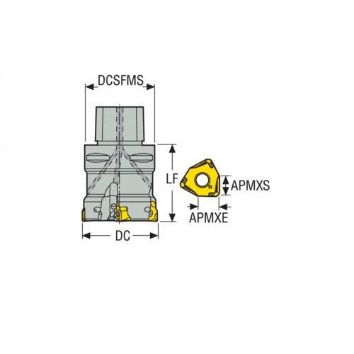 Seco Square 6 Shoulder Seco - Capto Shank Milling Cutter - AIMS Industrial Supplies