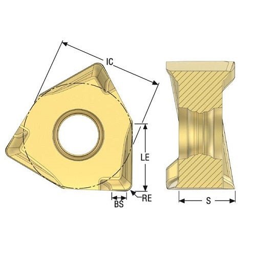 Seco Square Shoulder Milling Cutter Insert - Grade F40M - AIMS Industrial Supplies
