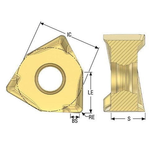 Seco Square Shoulder Milling Cutter Insert - Grade MK20502