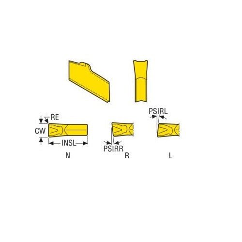 Seco T25M Parting Off Insert - Right 16 Chipbreaker - AIMS Industrial Supplies